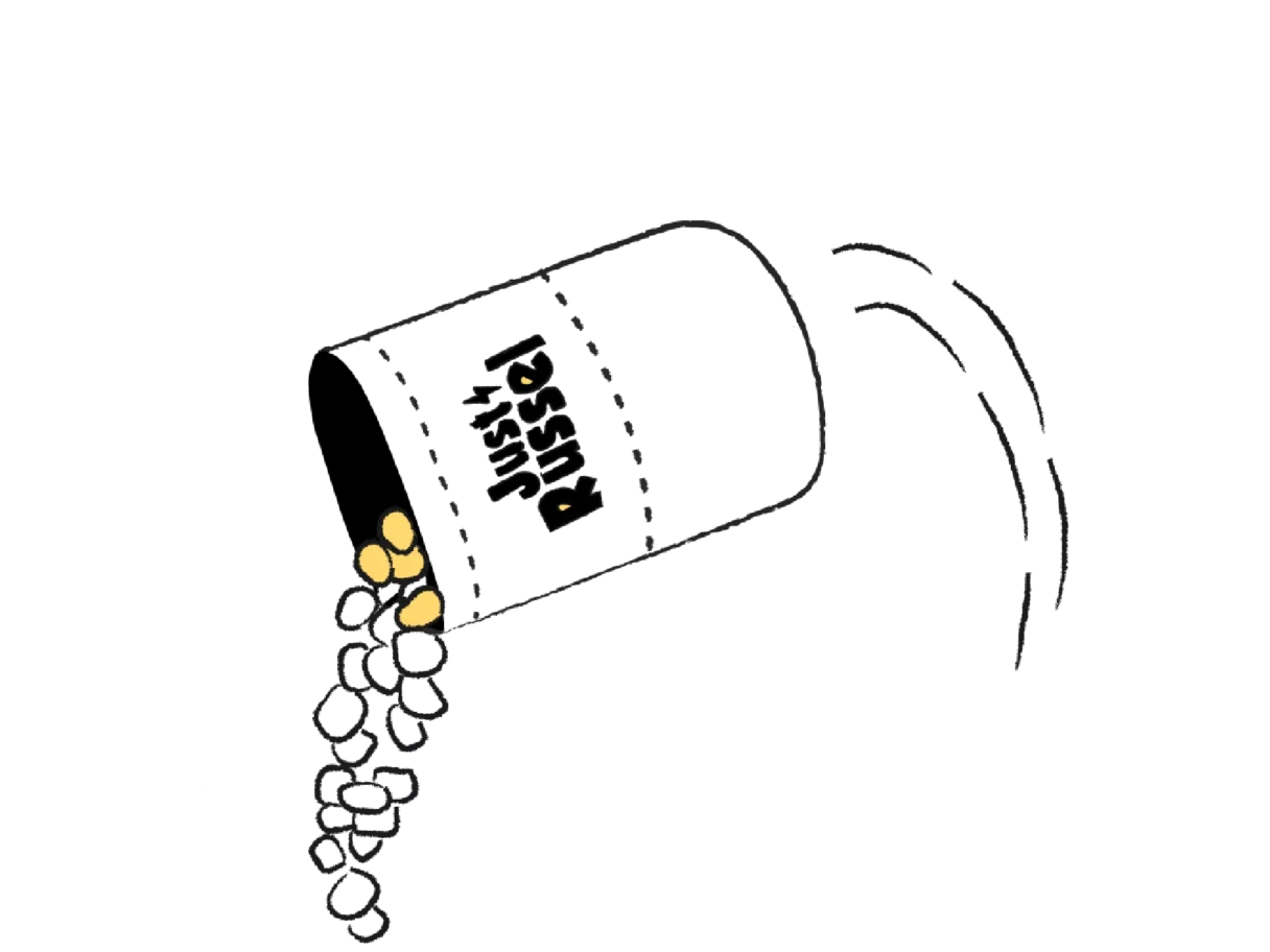 Illustration des Messbechers von Just Russel